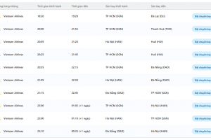 Những chặng bay nội địa của Vietnam Airlines
